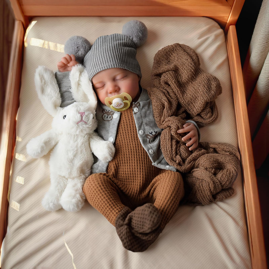 20 Inch Full Vinyl Closed-Eye Newborn Baby Doll Q7010