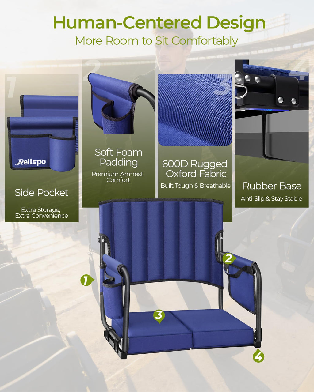 Stadium Seats with Back Support P2588