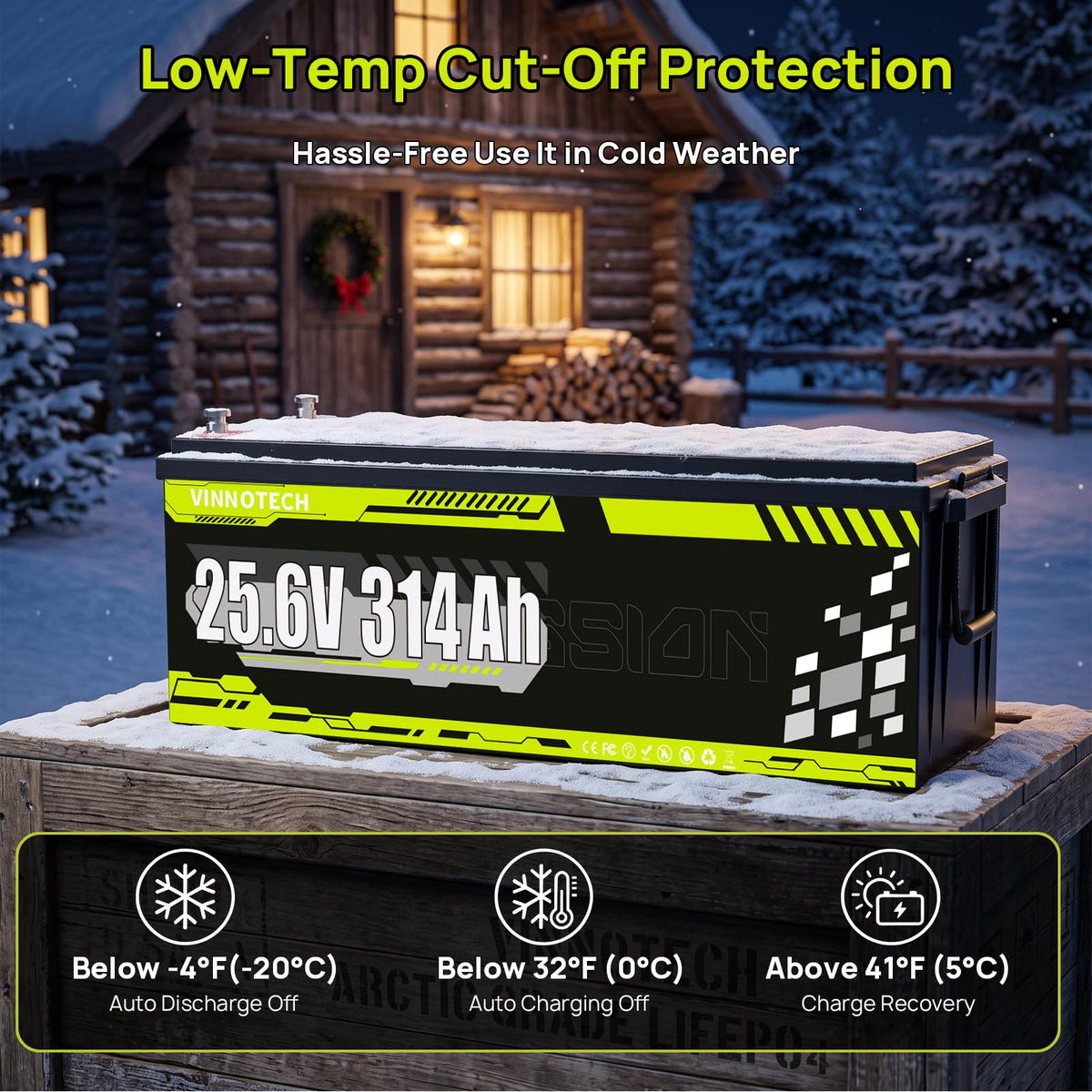24V 300Ah LiFePO4 Lithium Battery with 200A Smart BMS V272274