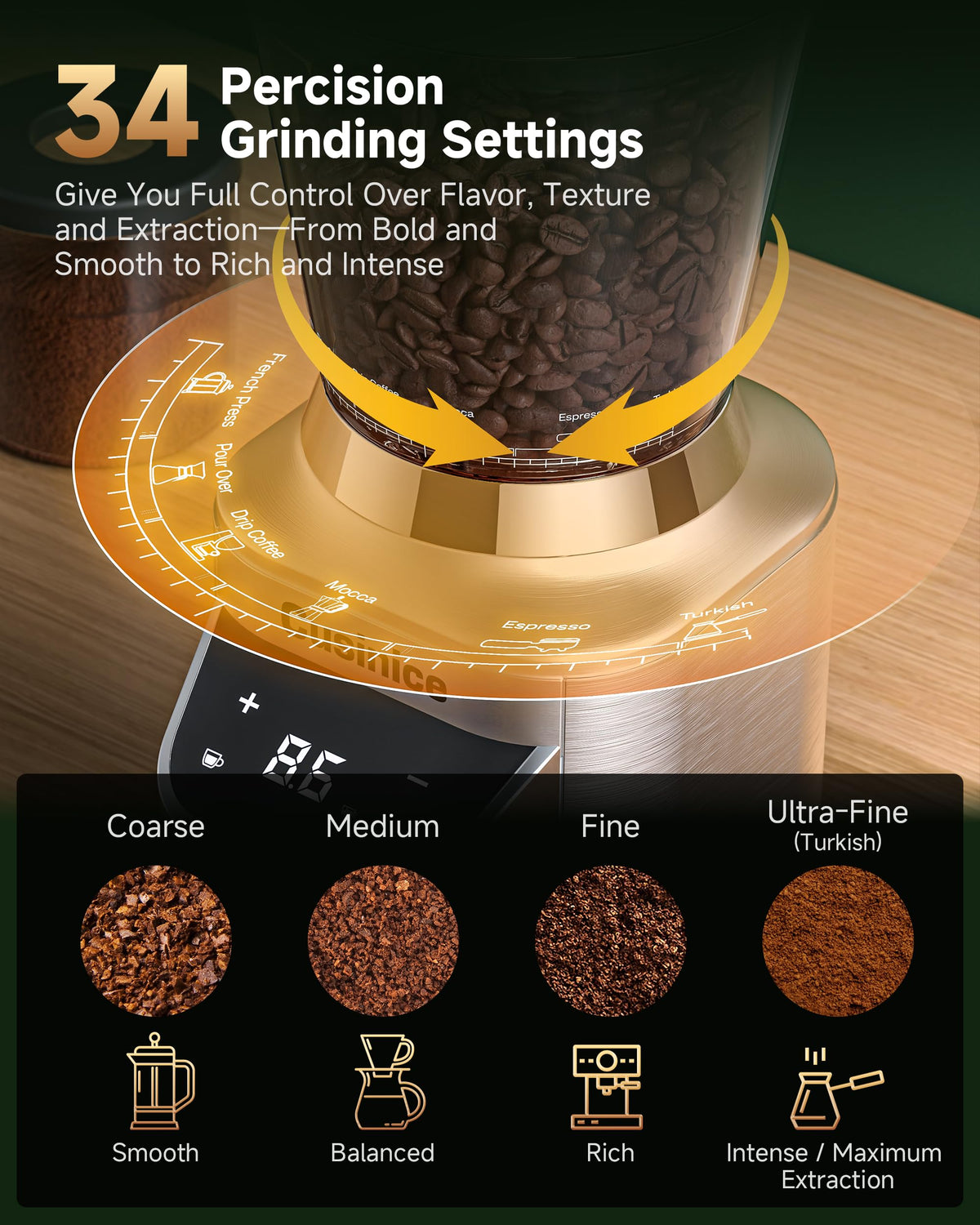 Conical Burr Coffee Grinder R350