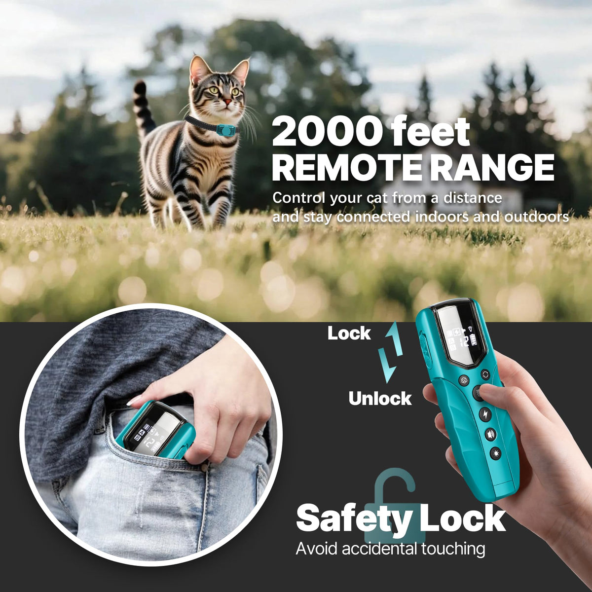 Small Cat Training Collar with Remote D771