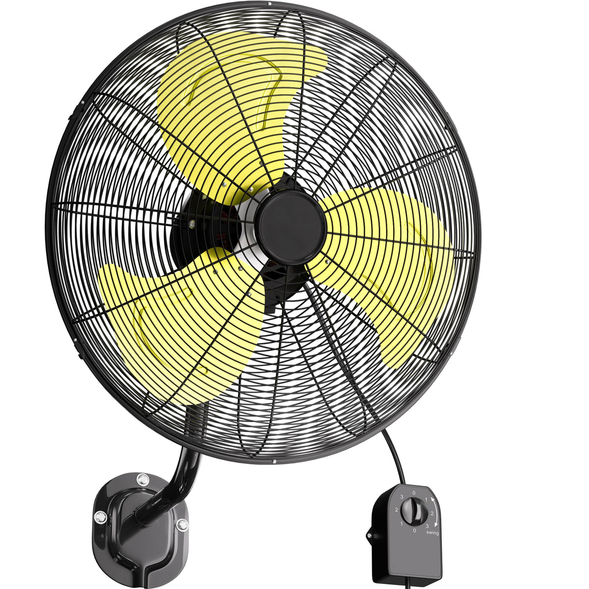 20 Inch 3-Speed Oscillating Wall Mount Fan B7888