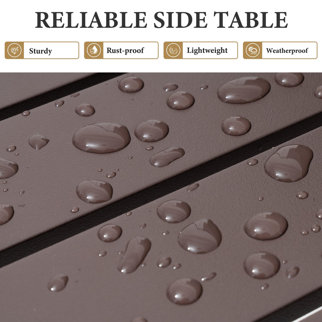 Aluminum Outdoor Side Table Set of 2 H245