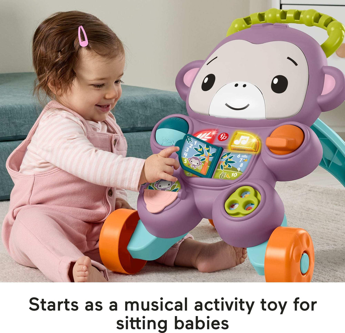 Purple Monkey Baby Walker with Music Lights & Activities M935