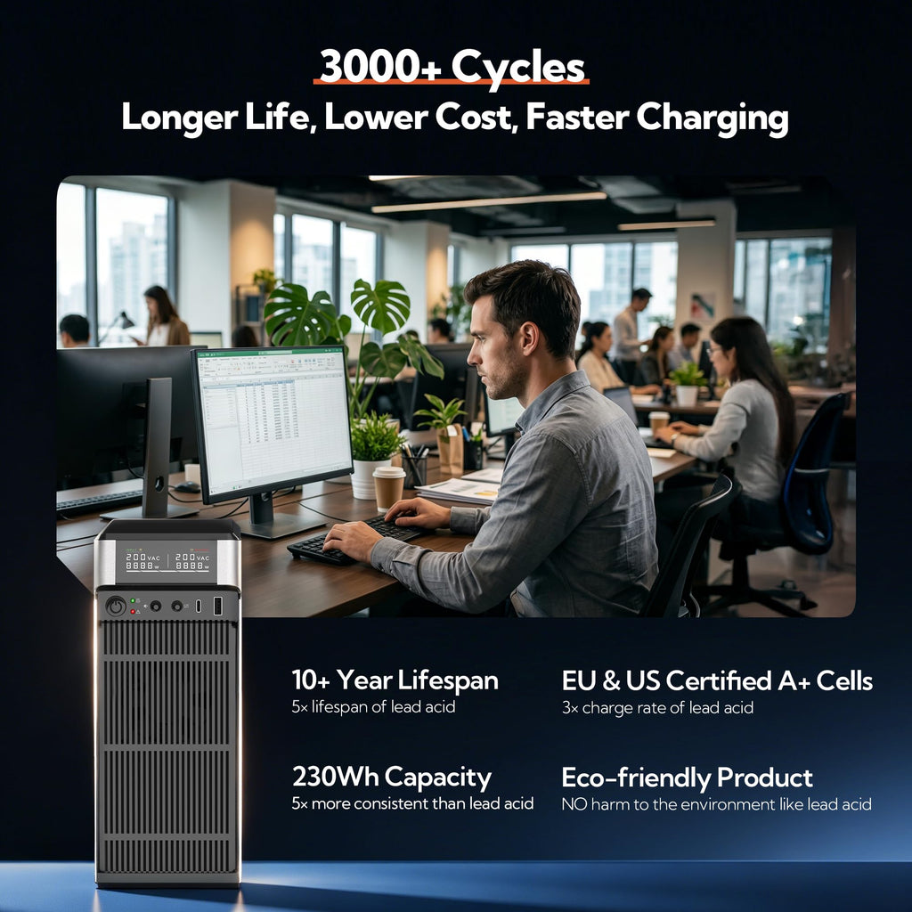 1500VA/1000W LiFePO4 UPS Battery Backup & Surge Protector M70479