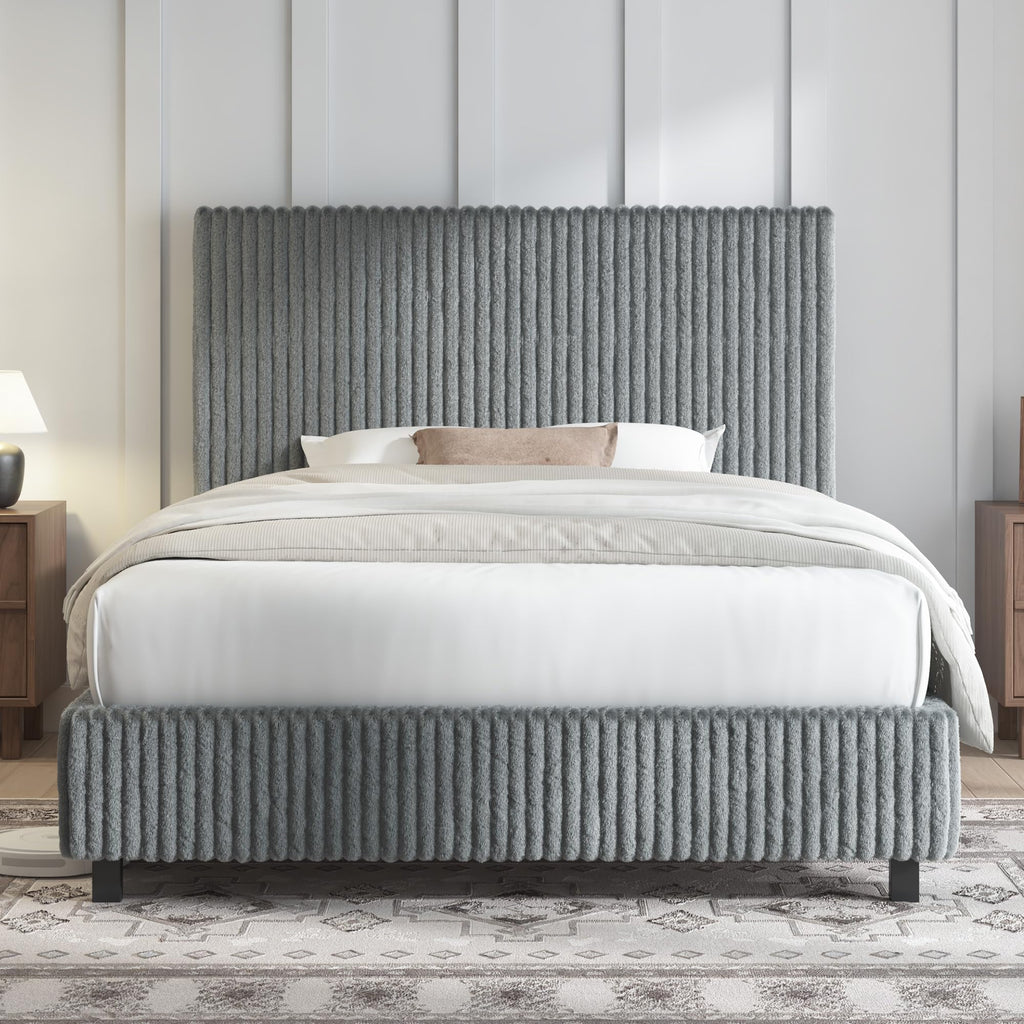 Upholstered Bed Frame with Headboard O41699