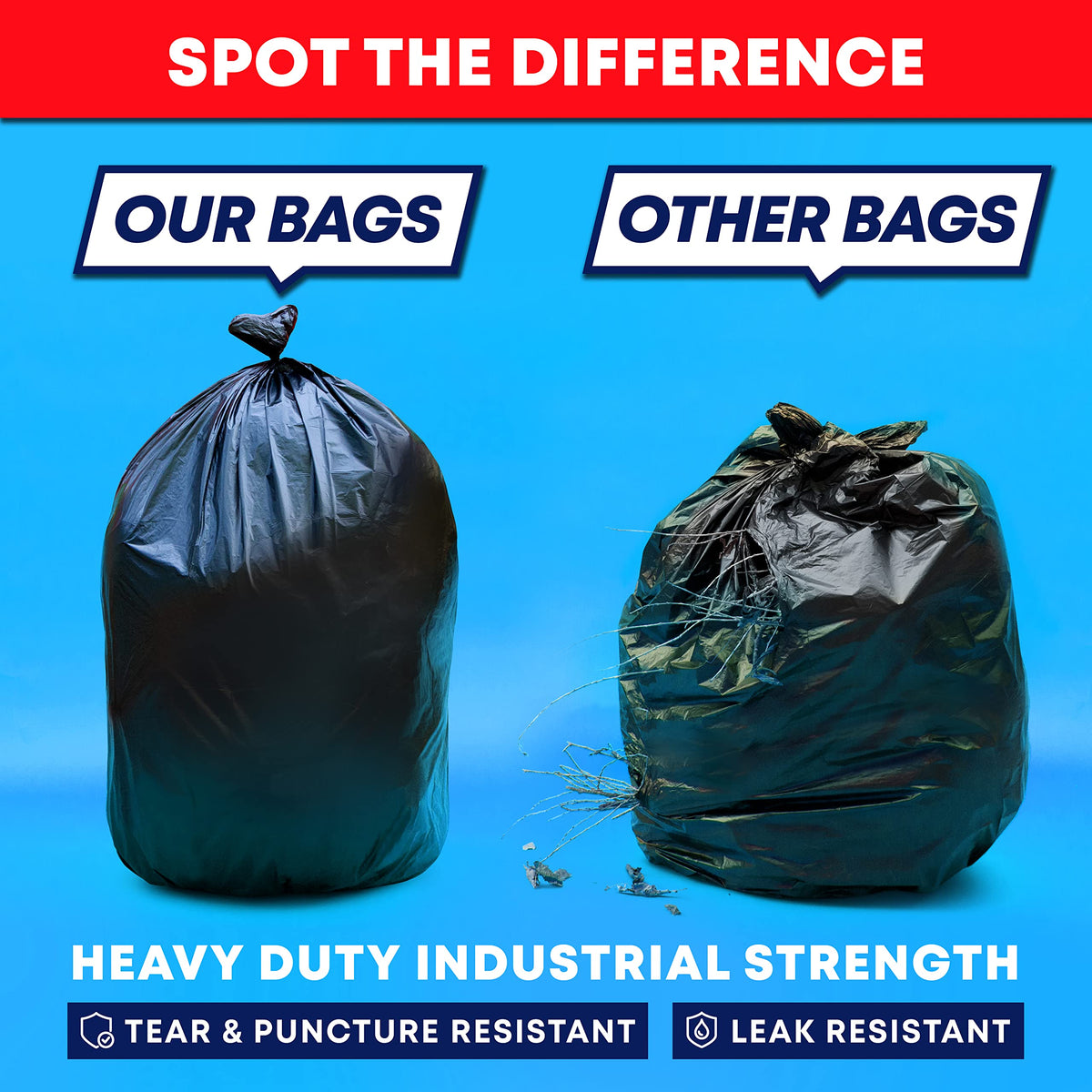 95 Gallon 2 Mil Heavy Duty Trash Bags 25 Count V701978