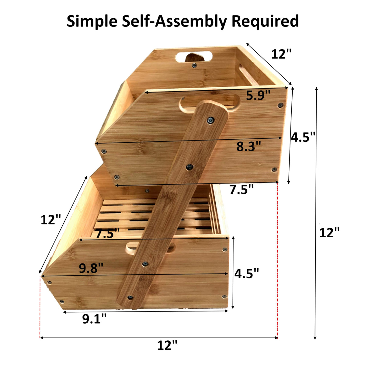 Bamboo Stacking Storage Bin W52639