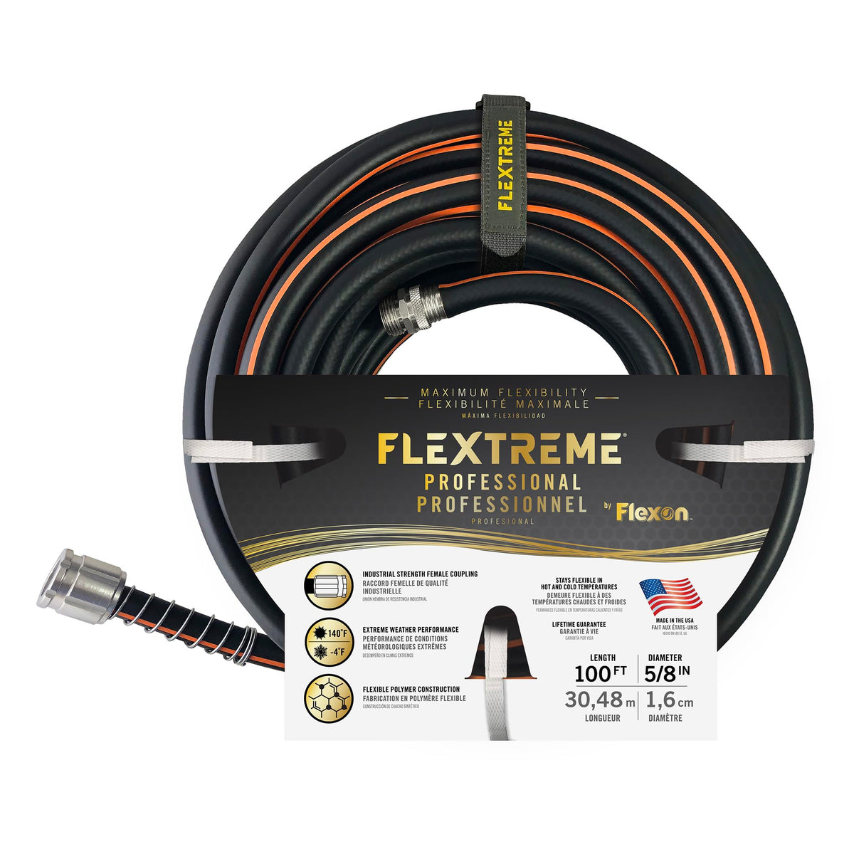 5/8" x 100ft Rubber Garden Hose Y352669
