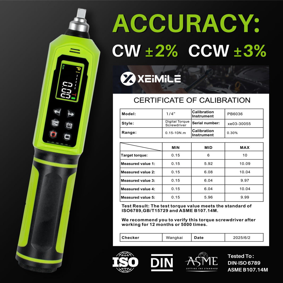 1/4" Drive Digital Torque Screwdriver S809