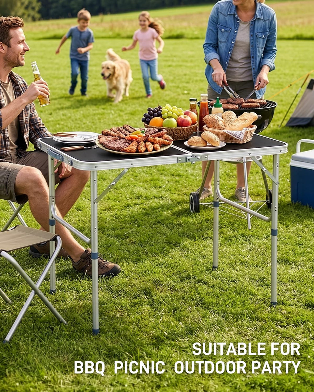 Portable Folding Camping Table Black J640