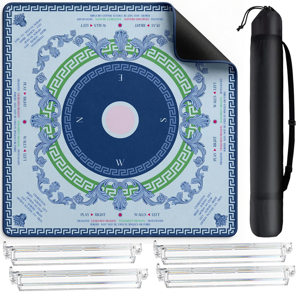 Mahjong Mat and Racks Set Waterproof Neoprene V22448