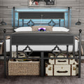 20 Inch Queen Size Bed Frame with Headboard & Footboard P210309