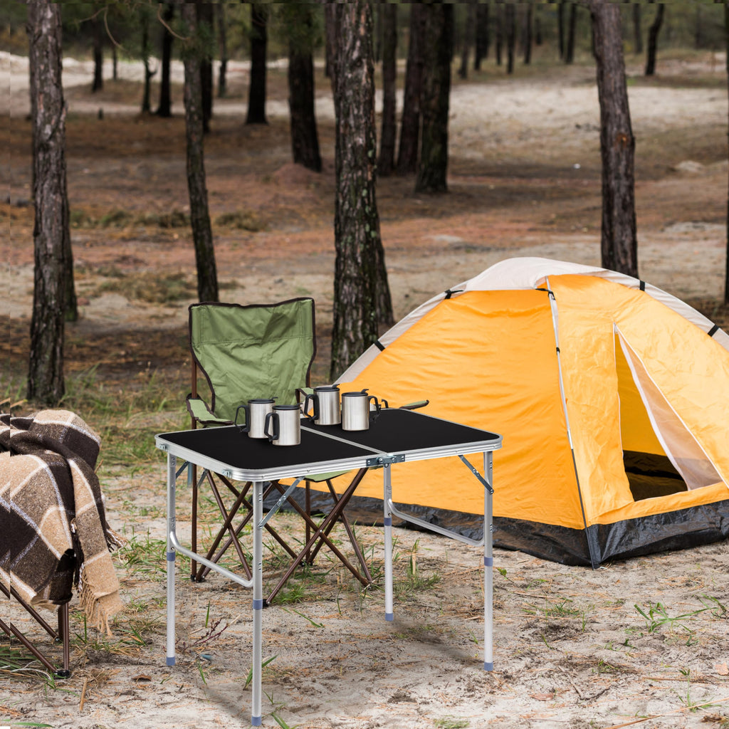 Portable Folding Camping Table Black J640