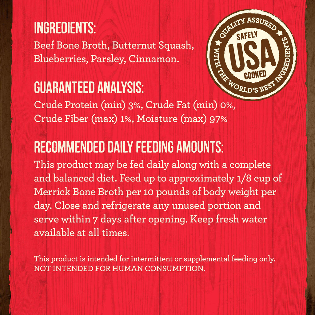 Grain Free Beef Bone Broth Dog and Cat Food Topper 16 oz D712750