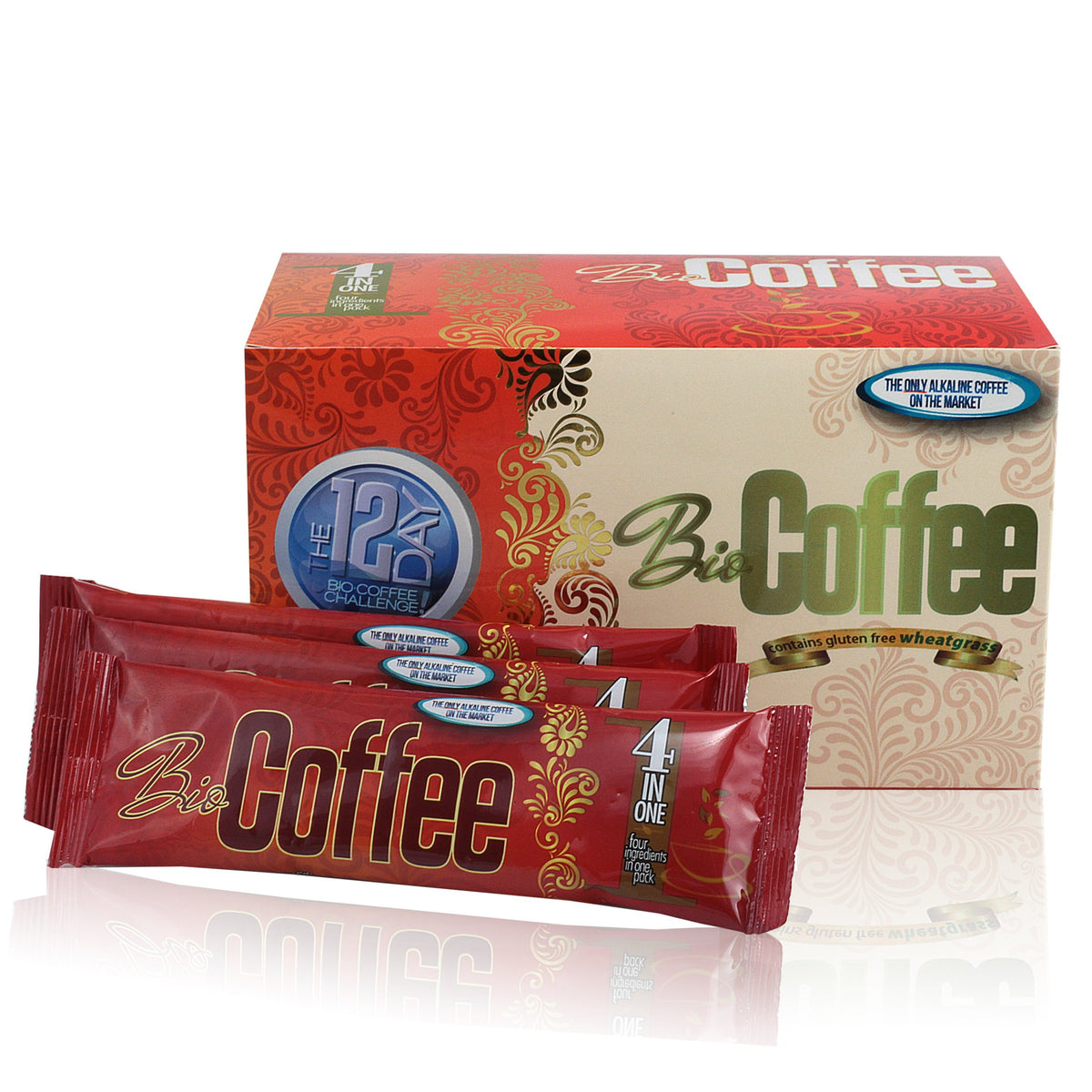 Organic Instant Non-dairy Alkaline Coffee 12 Sachet Box K24643